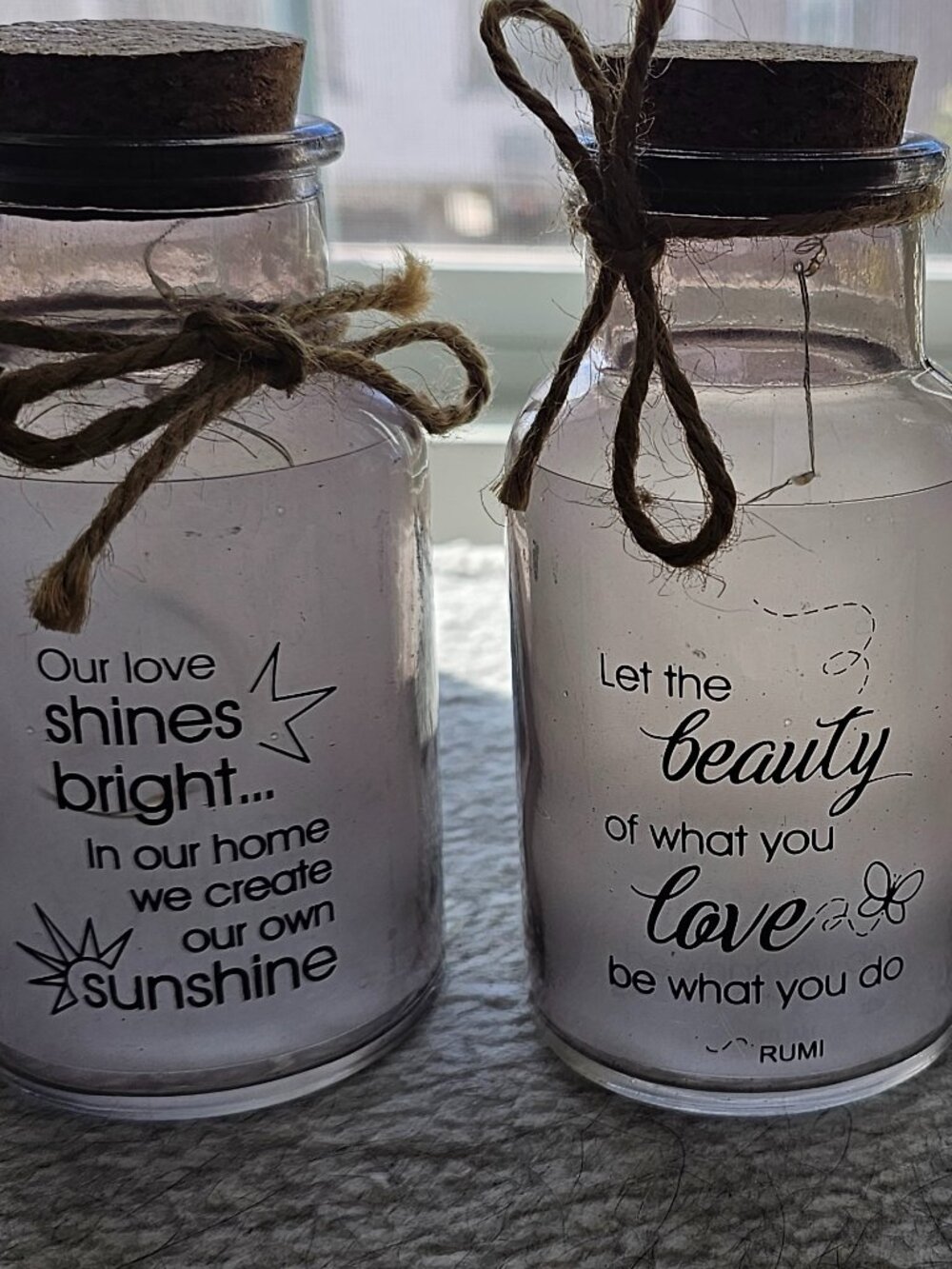 Cute little light up jars